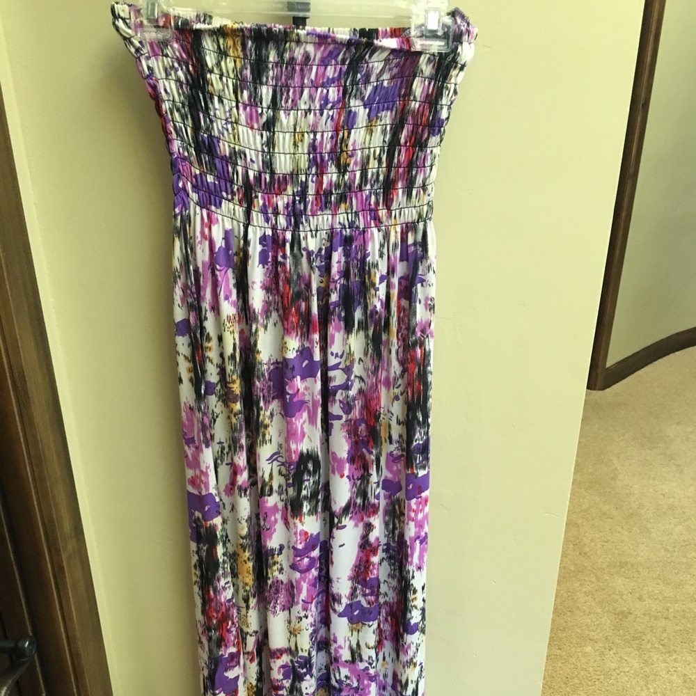 Floral silky maxi dress
